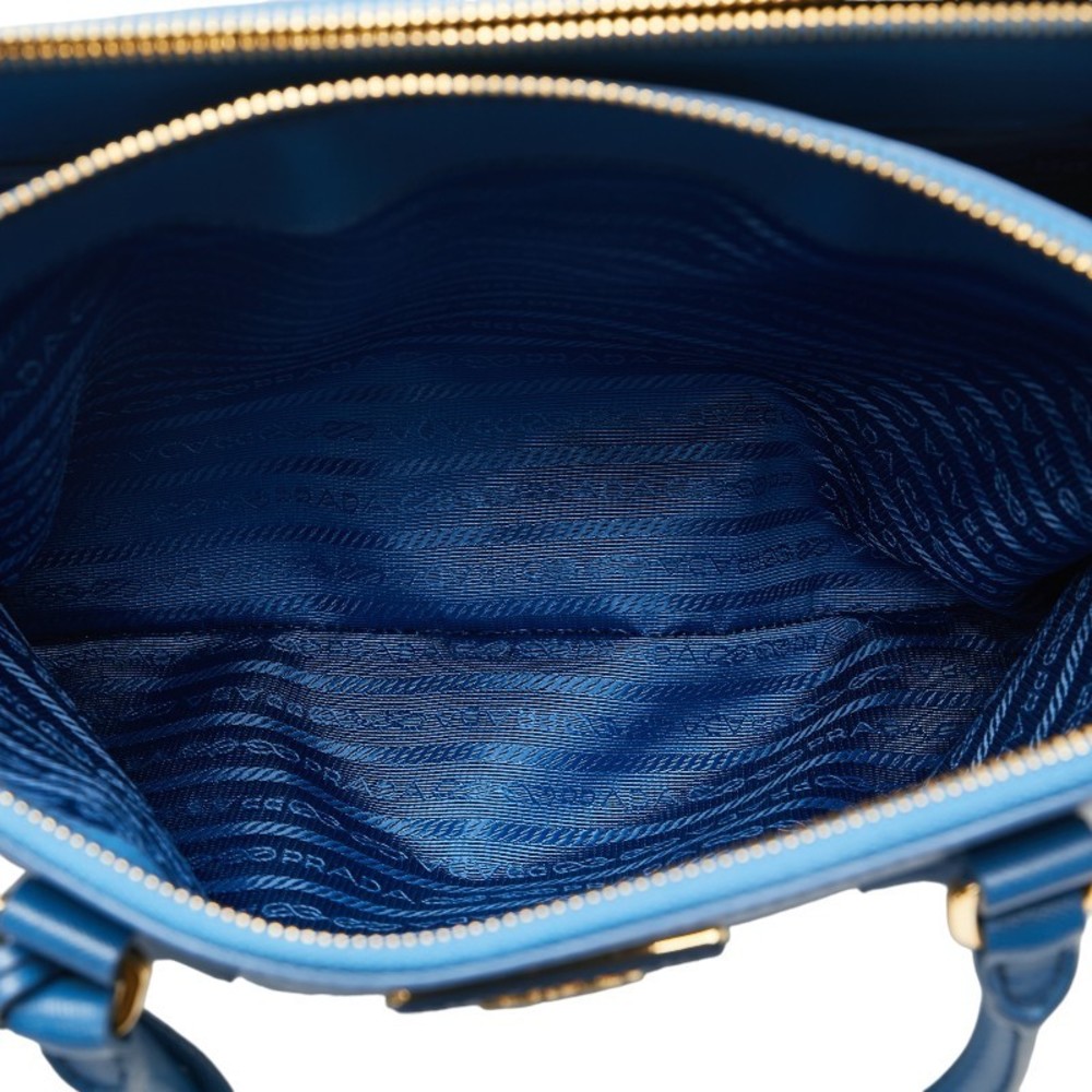 Prada Prada Saffiano Leather Handbag Blue Leather Handbag in Very Good Condition - Picture 6 of 11